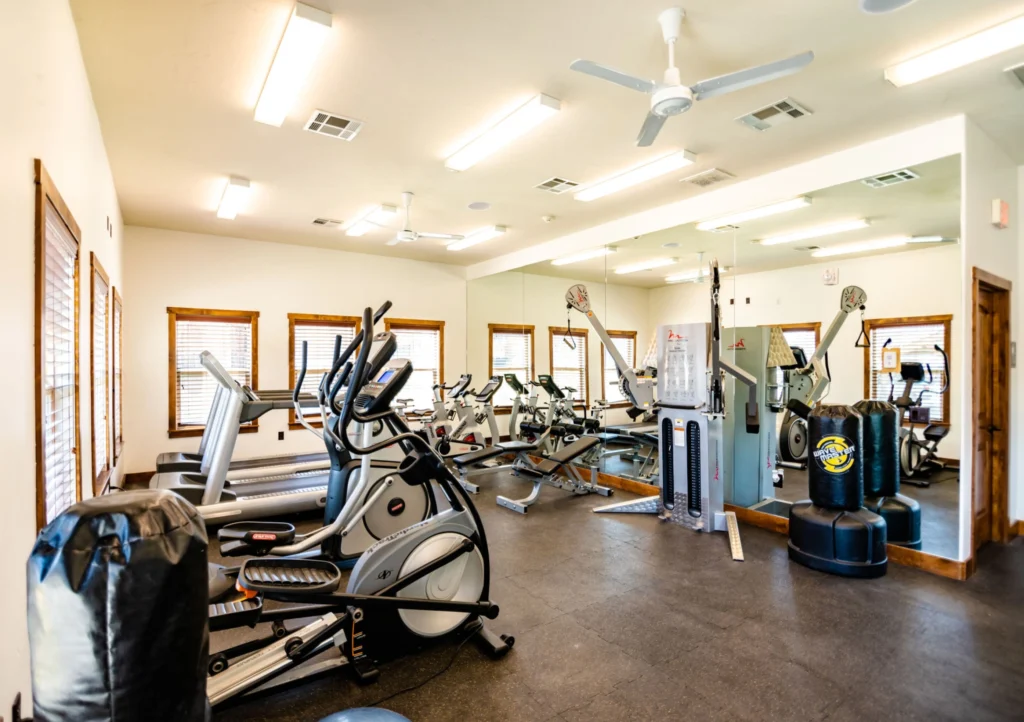 Fitness center with strength training and cardio equipment