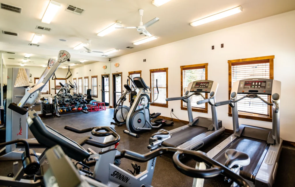 Fitness center with strength training and cardio equipment